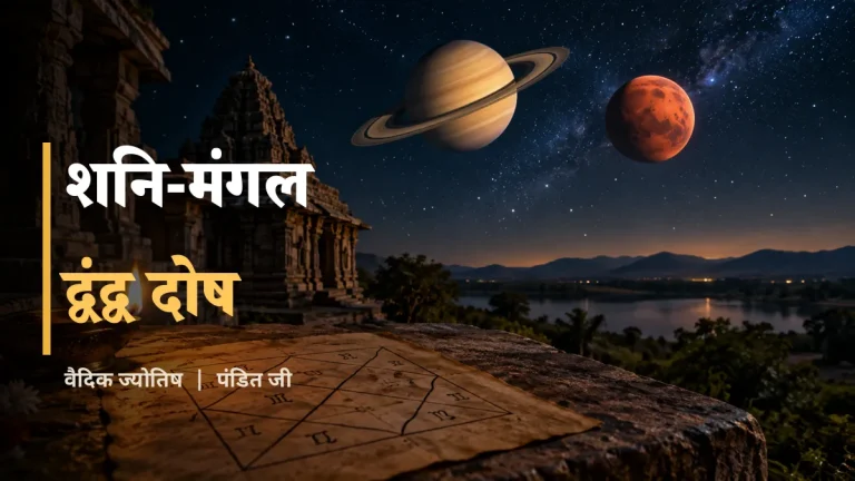 शनि मंगल द्वंद्व दोष - शनि और मंगल ग्रह, मंदिर और कुंडली चार्ट